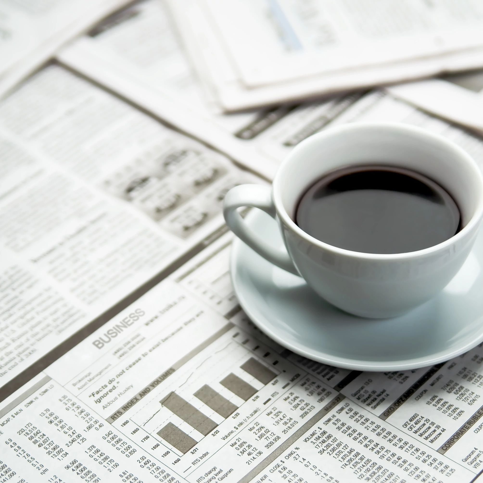 coffee on a newspaper - bobbiejoes